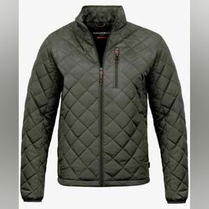 NWOT Hawke & Co. Men's Loden Green Diamond Quilted Jacket Size M
